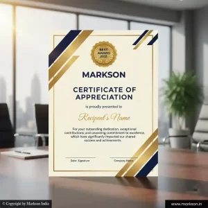 Best Rectangle Certificates Printing Services Markson India