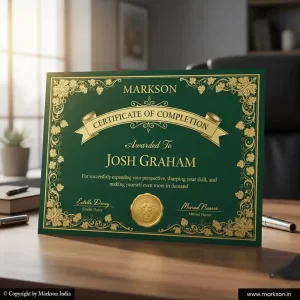 Buy Gold Foil Certificated Designing Near Me Markson India