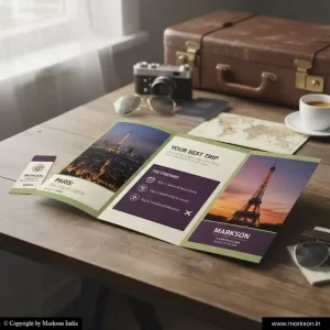 Free Tri Fold Leaflets Designing Near Me Markson India