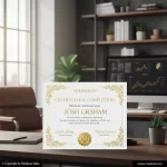 Gold Foil Certificated 5 Latest Gold Foil Certificated Mockup Design Markson India