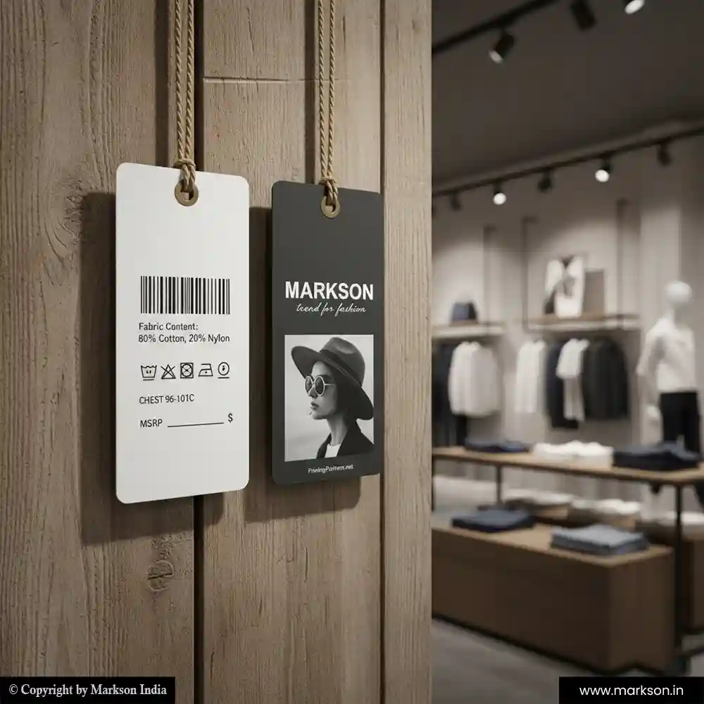 Latest Rectangle Hang Tags Mockup Design Markson India