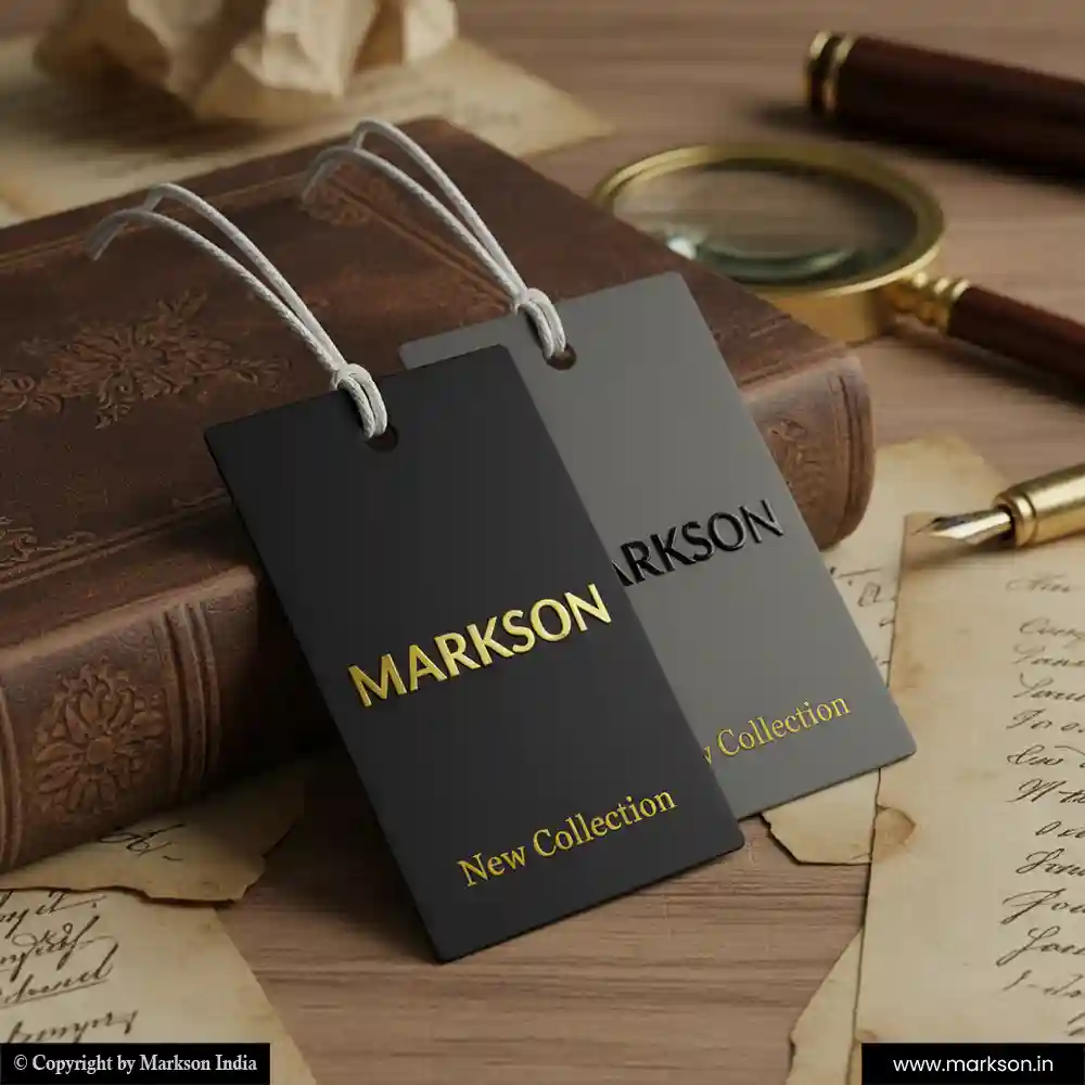 Latest Spot UV Hang Tags Mockup Design Markson India