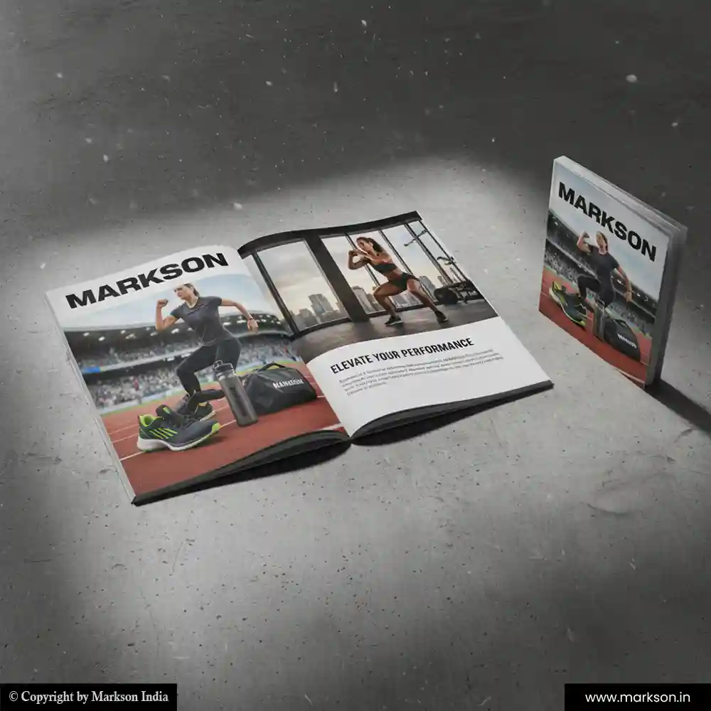 Latest Square Catalogue Mockup Design Markson India