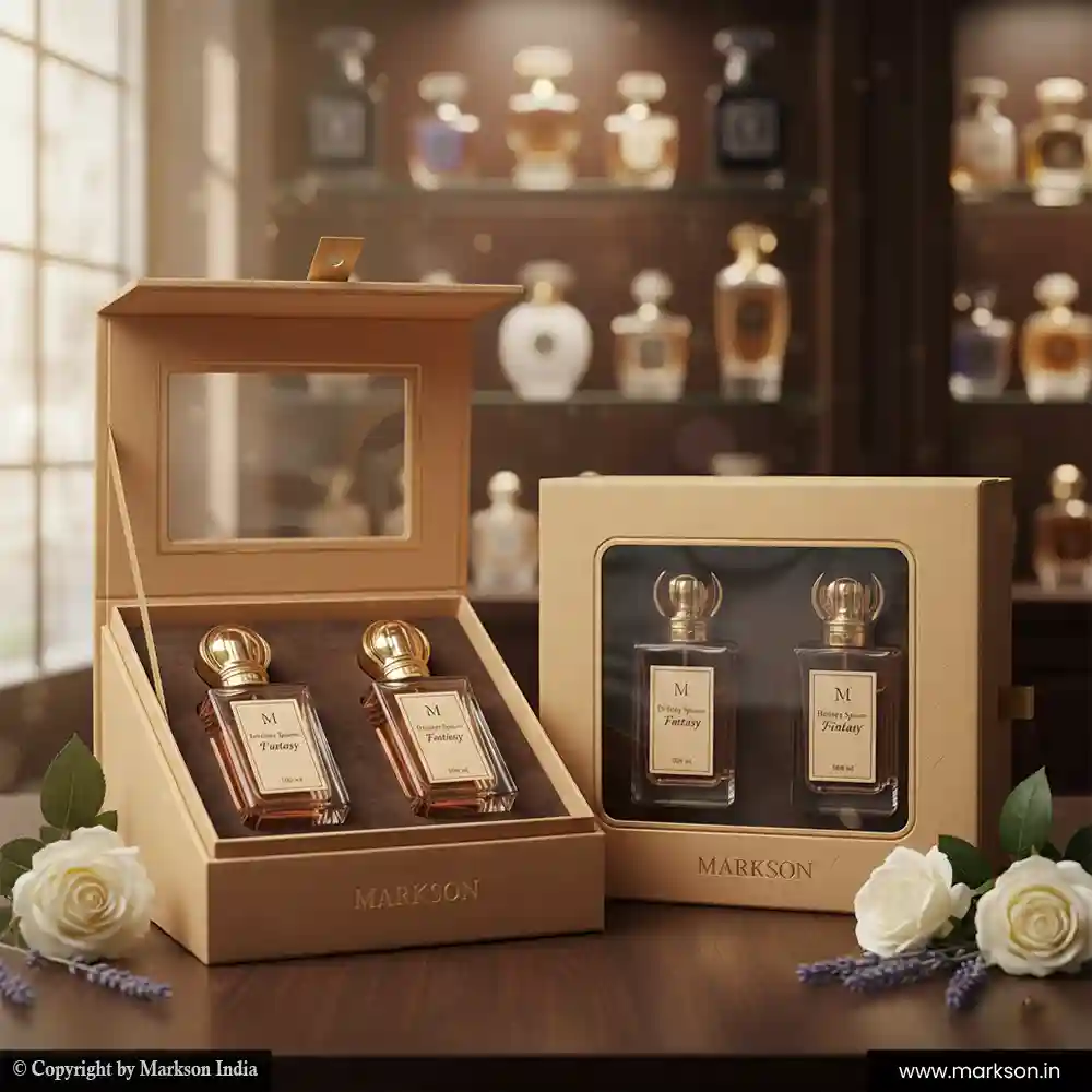 New 100ML 2 Perfume Window Kit Boxes Supplier Near Me Markson India