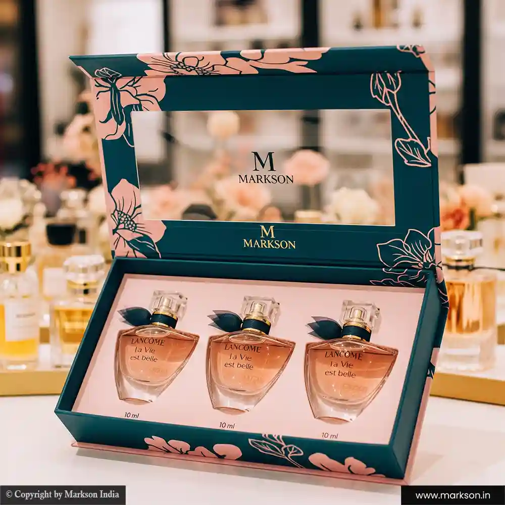New 10ML 3 Perfume window Kit Boxes Supplier Near Me Markson India