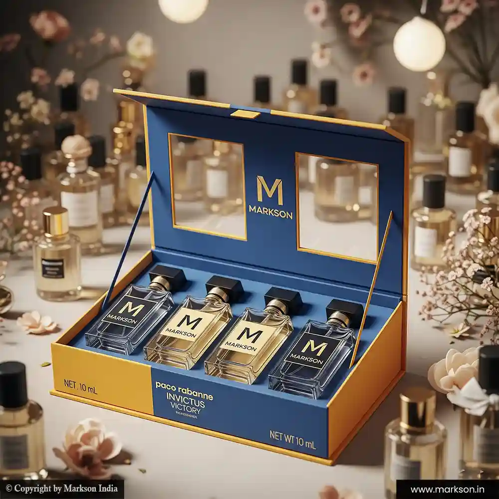 New 10ML 4 Perfume window Kit Boxes Supplier Near Me Markson India