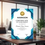 New Rectangle Certificates Printing Online Markson India