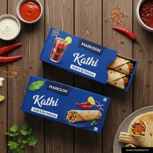 Standard Kathi Roll Boxes Printing Markson India