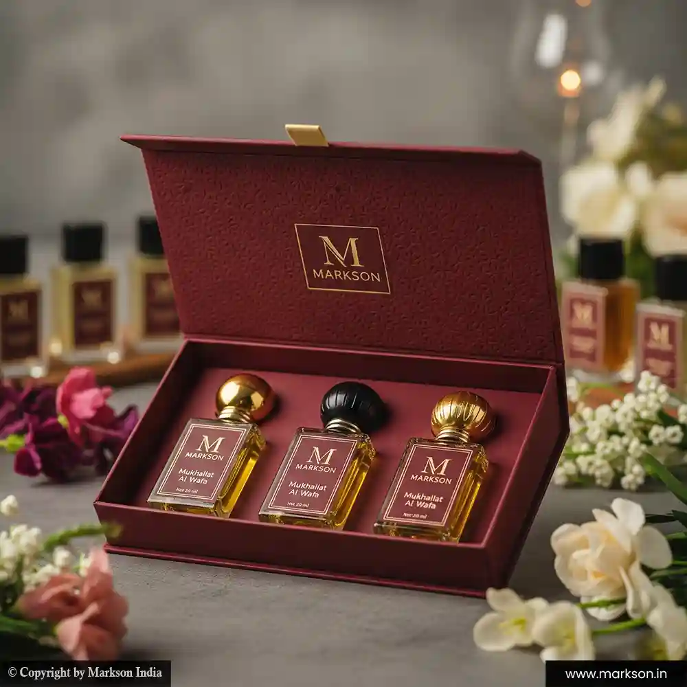 Top 20ML 3 Attar Kit Boxes Printing Near Me Markson India
