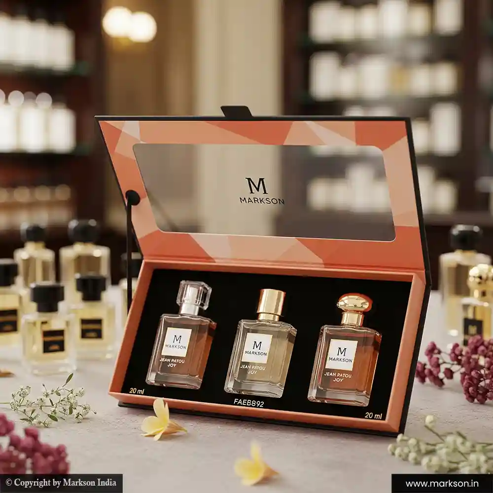 Top 20ML 3 Perfume window Kit Boxes Printing Near Me Markson India