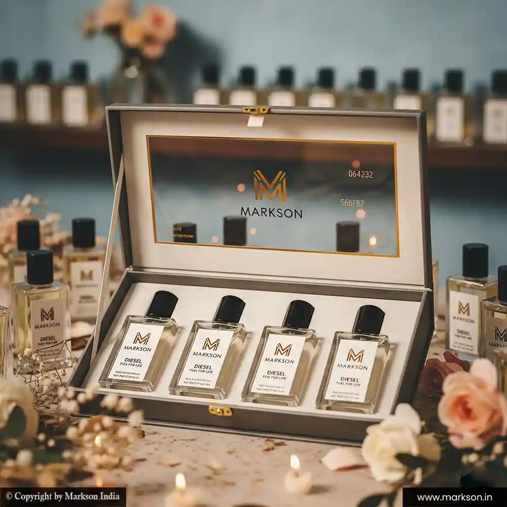 Top 20ML 4 Perfume window Kit Boxes Printing Near Me Markson India
