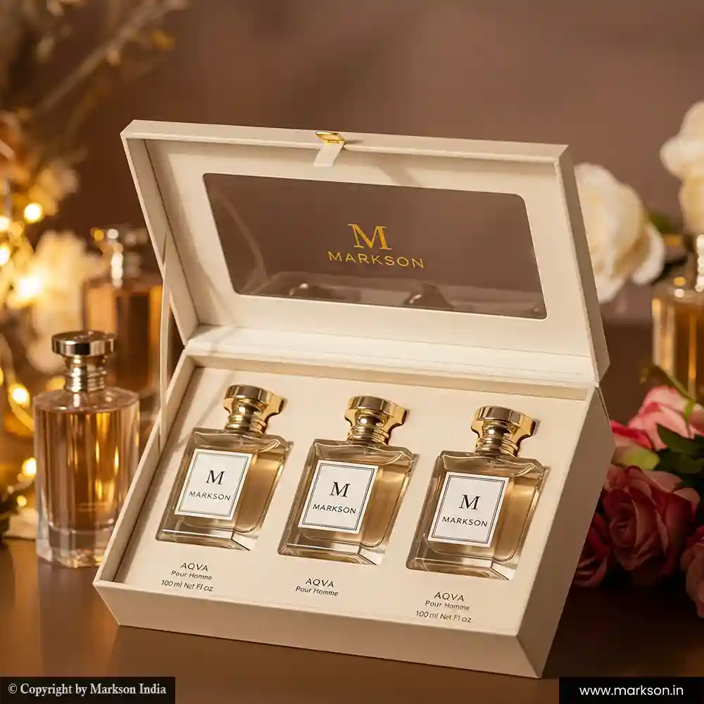Unique 100ML 3 Perfume window Kit Boxes Latest price Markson India