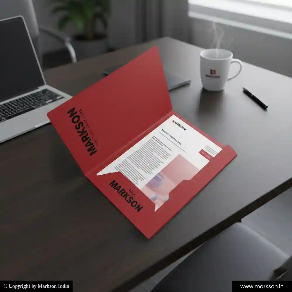 New A4 File Folders with Two Flap Templeat Free Designs Markson India