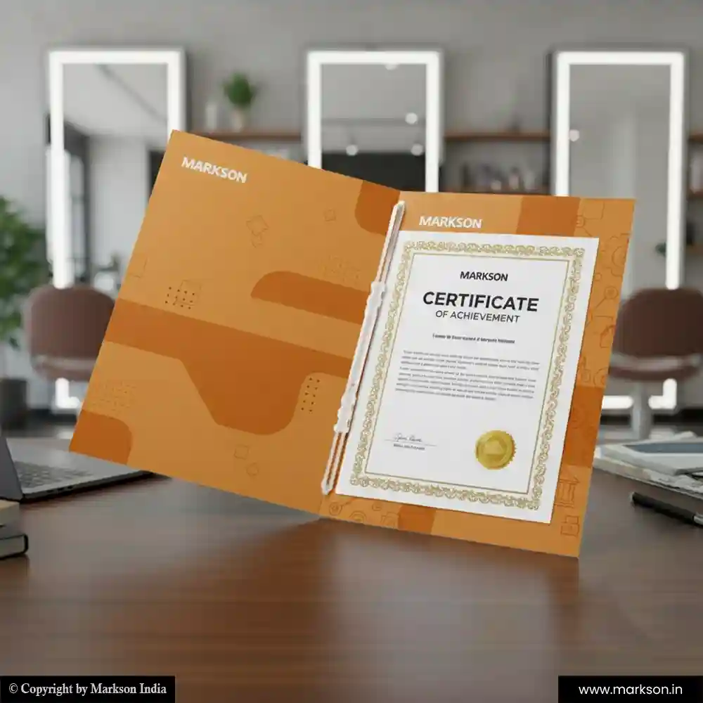 Top Certificate File Folders with Clip Online Printing Services Markson India