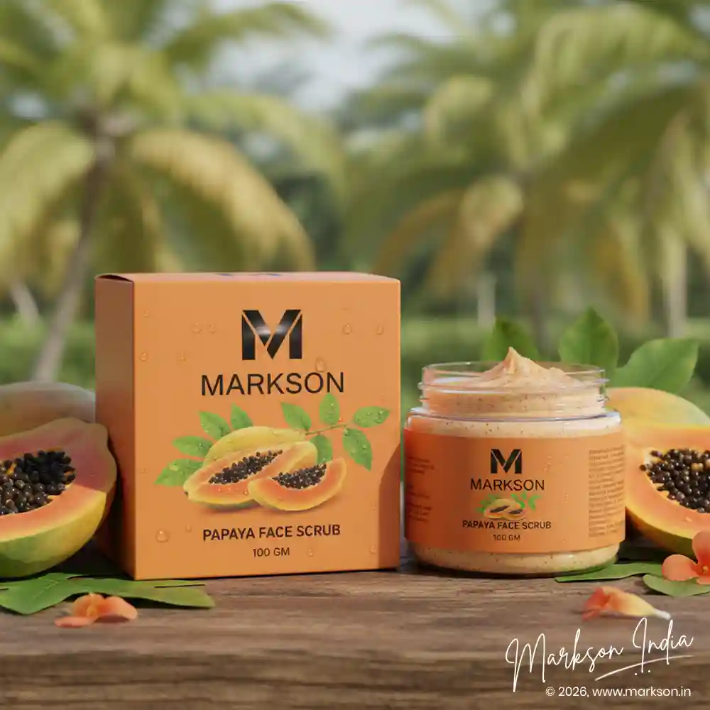 Best 100gm Premium Face Scrub Boxes with Spot UV Manufacturers Near Me Markson India
