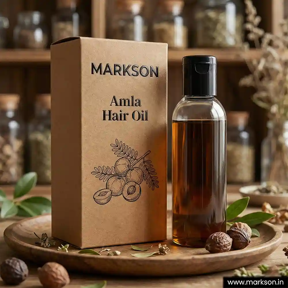 Best Eco Friendly Hair Oil Boxes with Foil Stemping Manufacturers Near Me Markson India