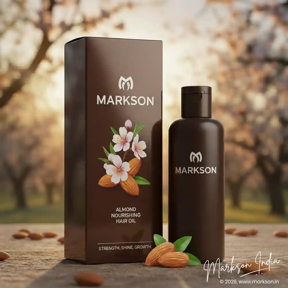 Best Premium Hair Oil Boxes with Drip UV Manufacturers Near Me Markson India