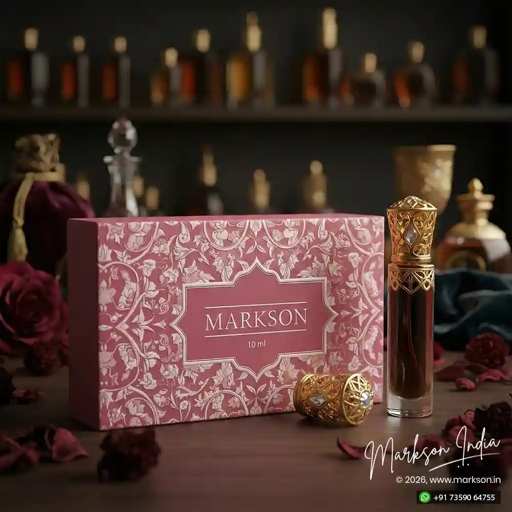 Buy 10ML Cardboard Combo Attar Boxes Matte Emboss Supplier Near Me Markson India