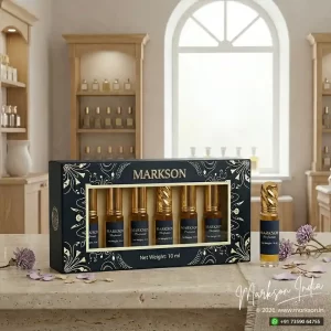 Buy 10ML Window Cardboard Combo Attar Boxes Matte Emboss Supplier Near Me Markson India