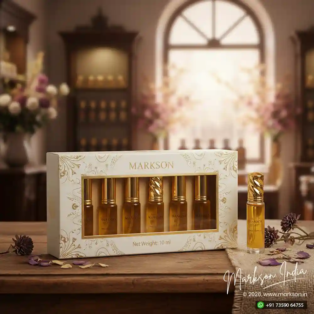 Buy 10ML Window Cardboard Combo Attar Boxes wholesale near me Markson India
