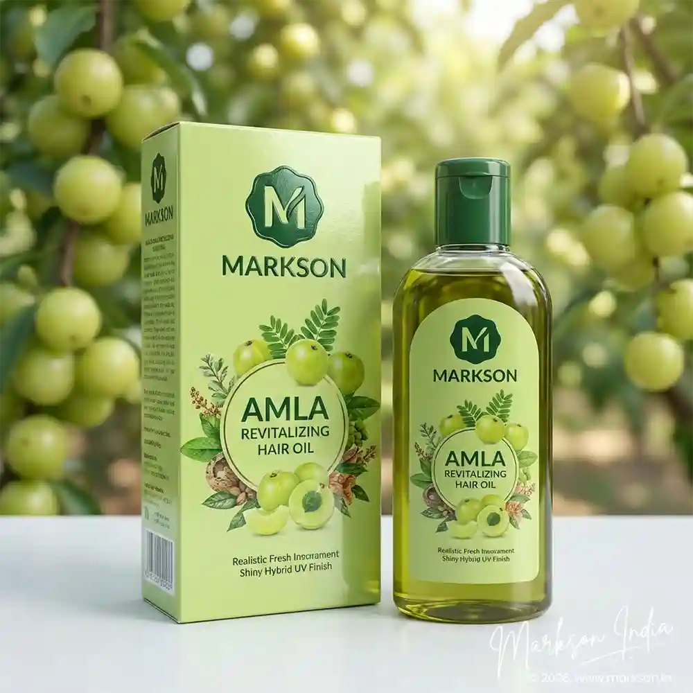 Buy Premium Hair Oil Boxes with Drip UV Emboss Supplier Near Me Markson India