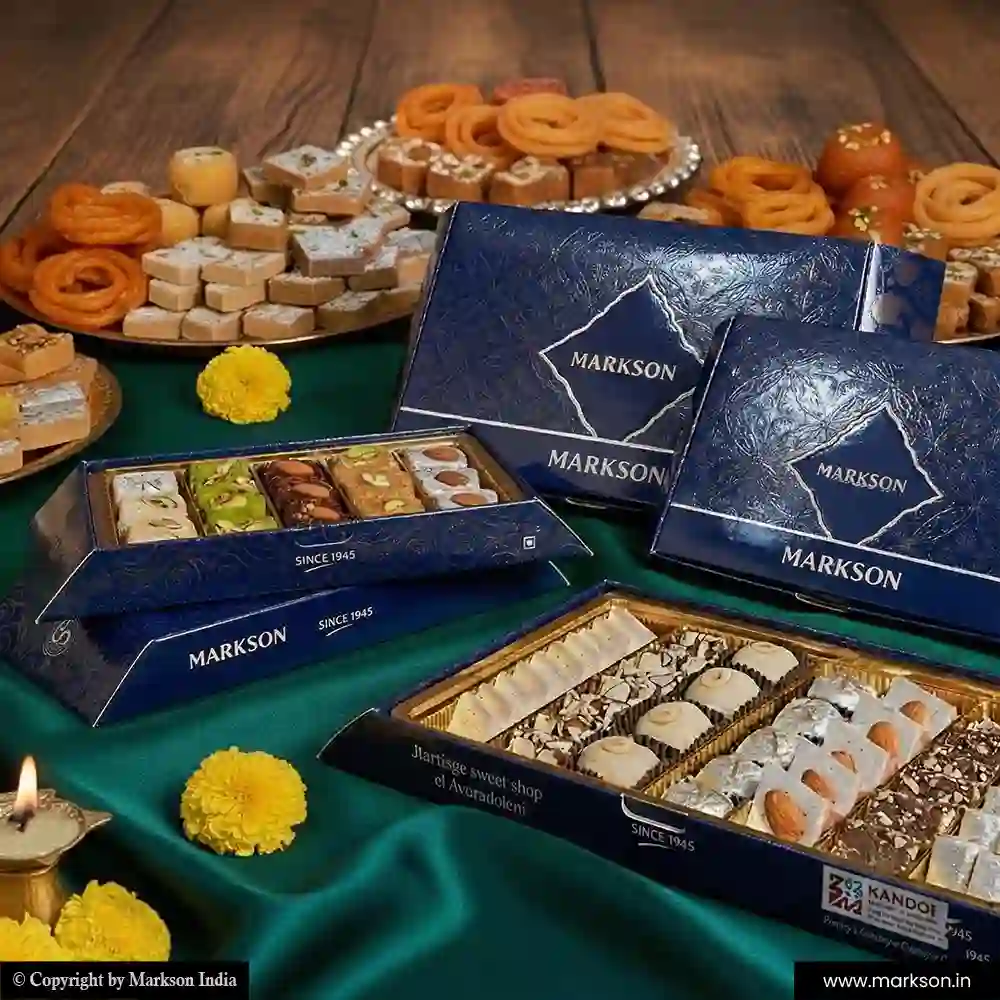 Buy Premium Rectangle Sweet Boxes with Drip UV Emboss Supplier Near Me Markson India