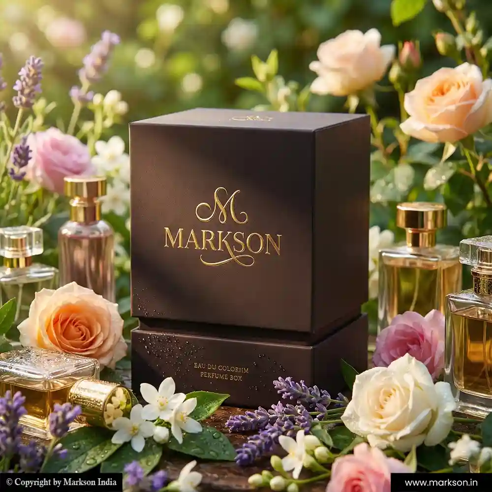 Buy Top Bottom Perfume Boxes Matte Foil Stemping Latest price Markson India