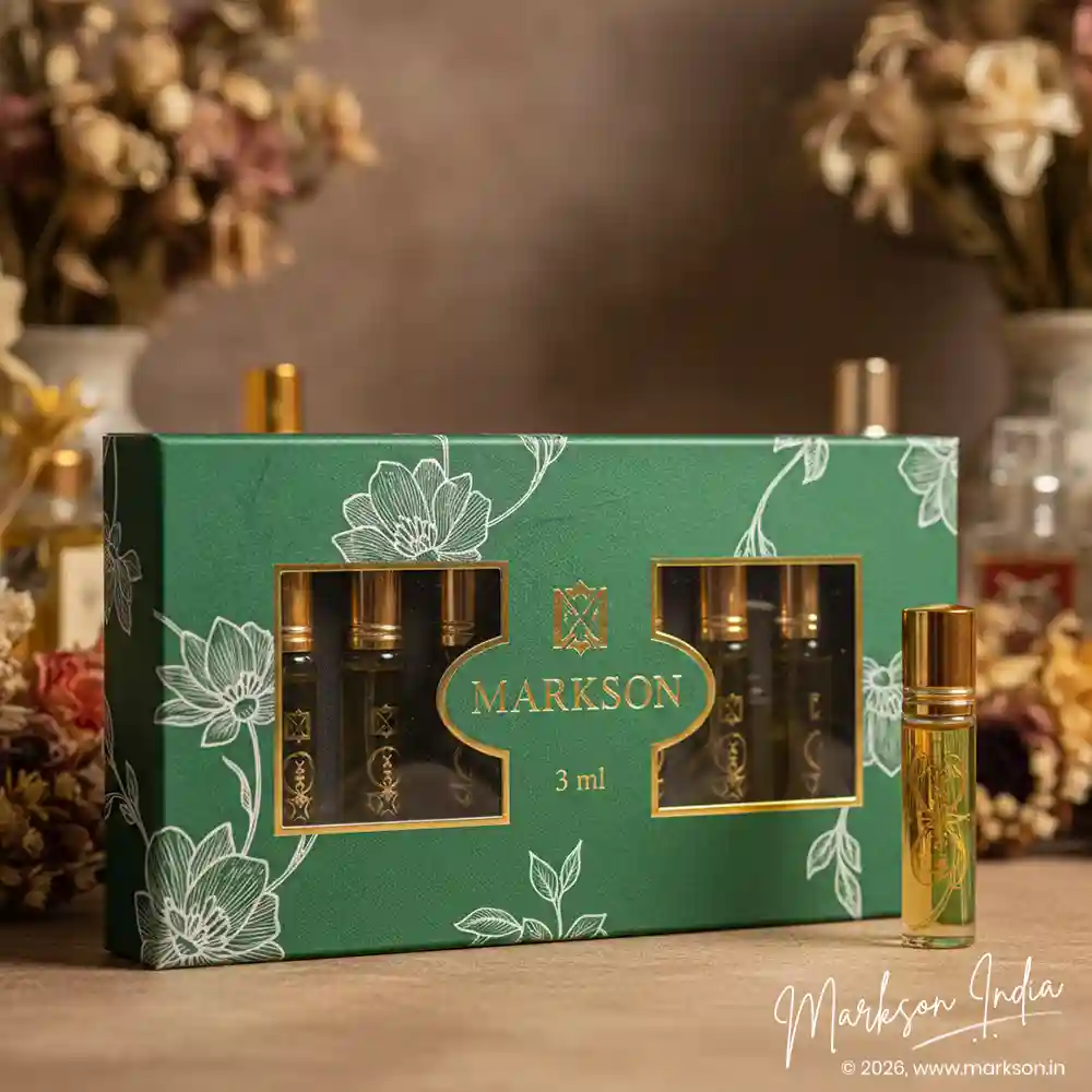 New 3ML Window Cardboard Combo Attar Boxes Supplier Near Me Markson India