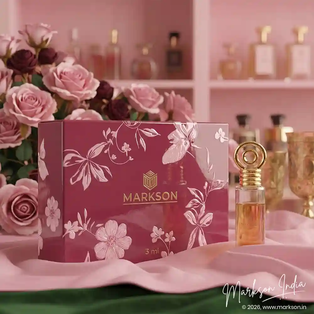 New 3ml Cardboard Combo Attar Boxes with Drip UV Supplier Near Me Markson India