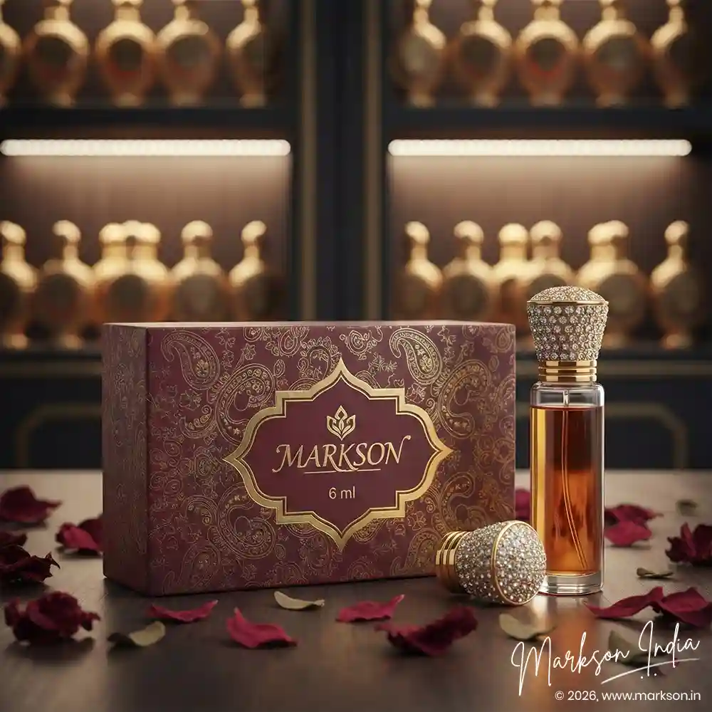 New 6ML Cardboard Combo Attar Boxes Matte Foiling Manufacturers Near Me Markson India