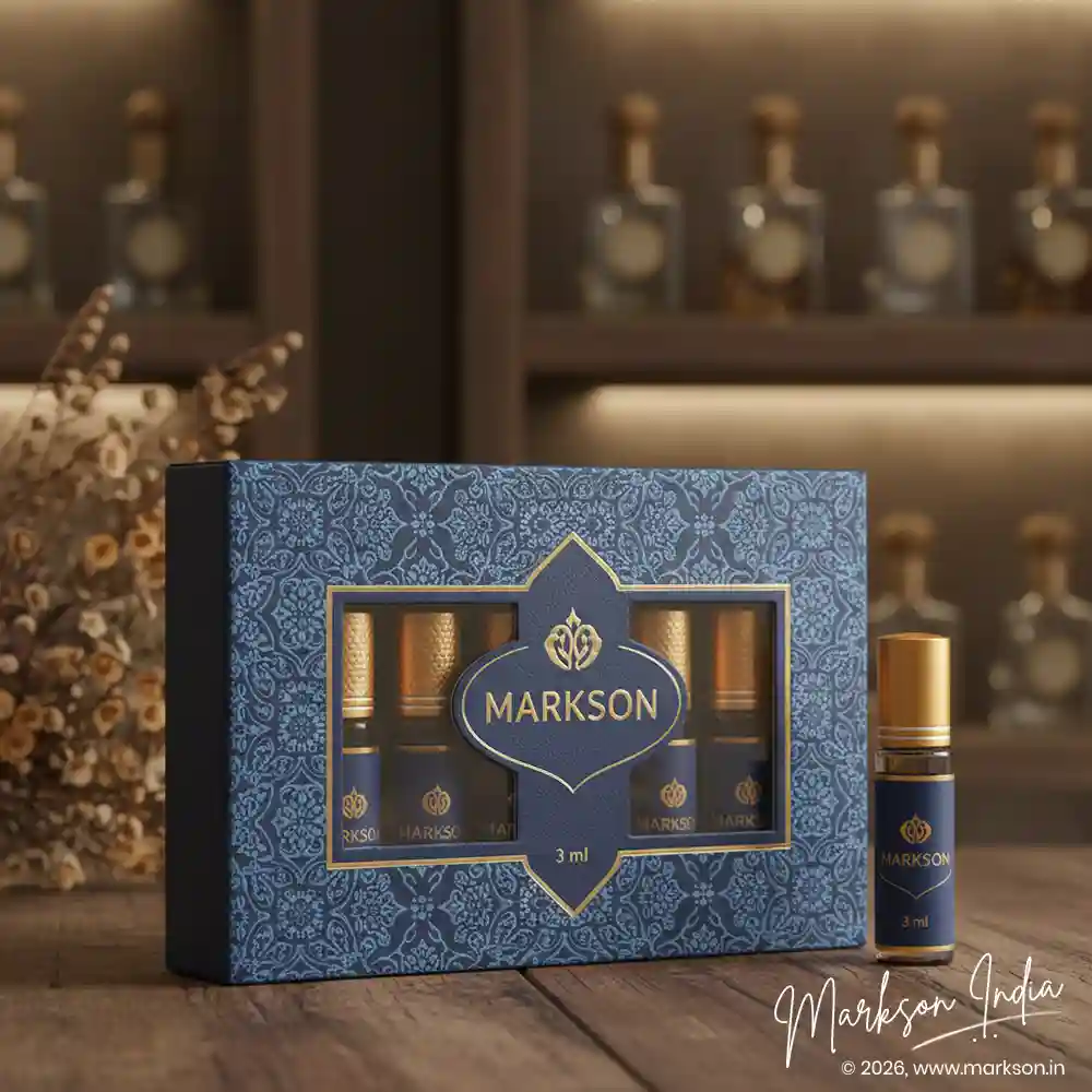 Top 3ML Window Cardboard Combo Attar Boxes Printing Near Me Markson India