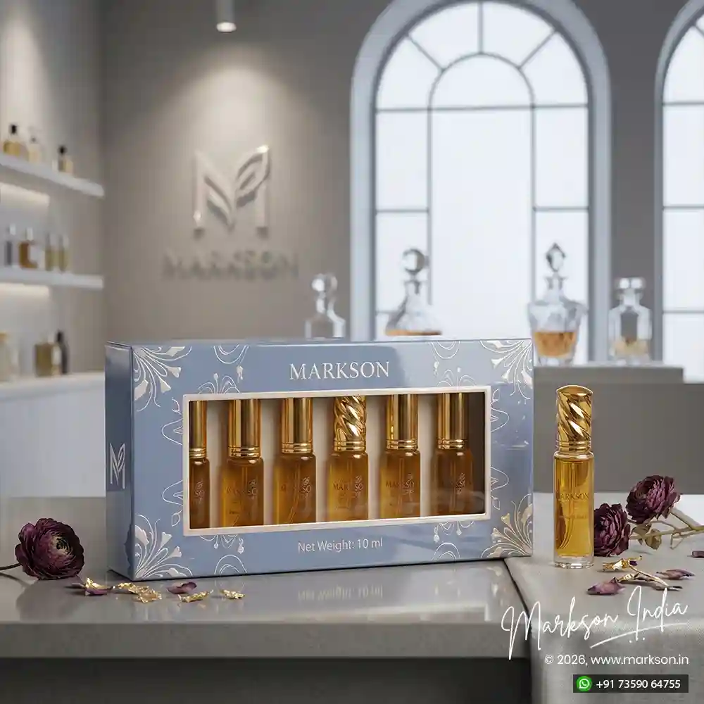 Unique 10ML Window Cardboard Combo Attar Boxes Drip UV Latest Price Markson India