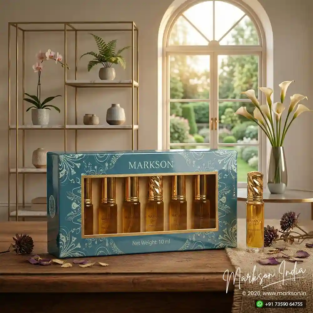 Unique 10ML Window Cardboard Combo Attar Boxes Gloss Latest Price Markson India