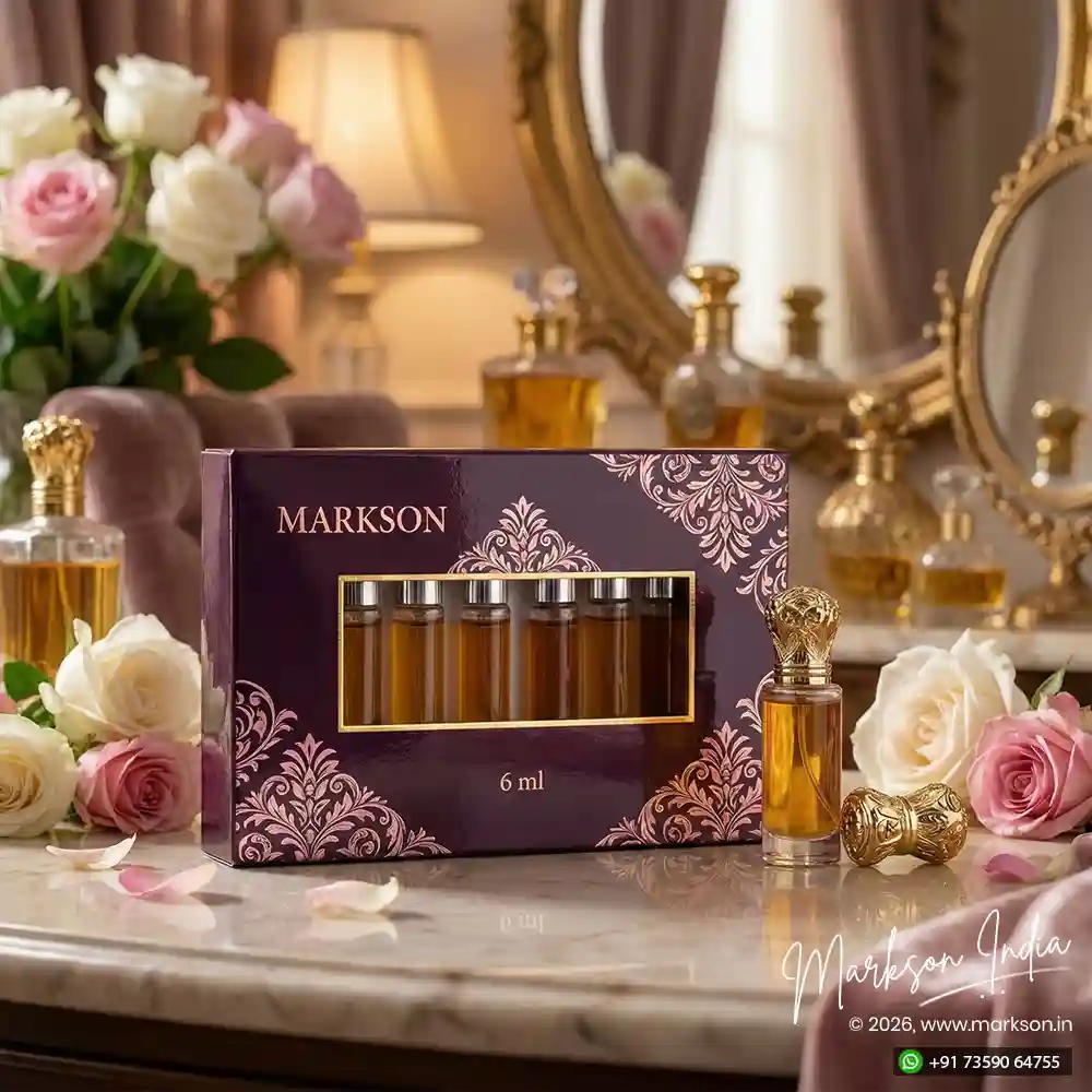 Unique 6ML Window Cardboard Combo Attar Boxes Gloss Latest Price Markson India