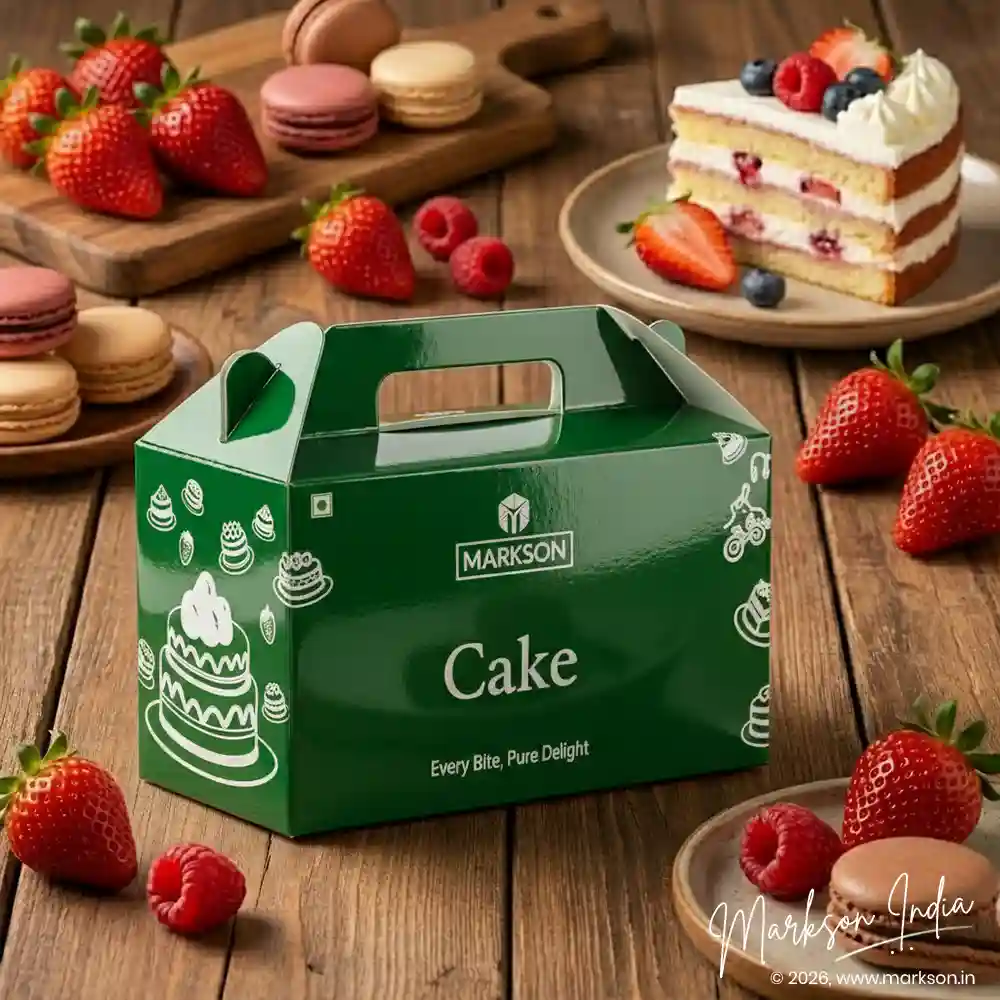 Unique Cake Boxes with Handle Gloss Manufacturers Near Me Markson India