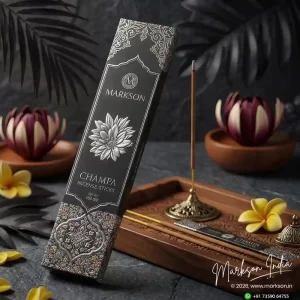 Best 100g Premium Incense Stick Boxes Matte Foiling Embossed Printing Near Me Markson India