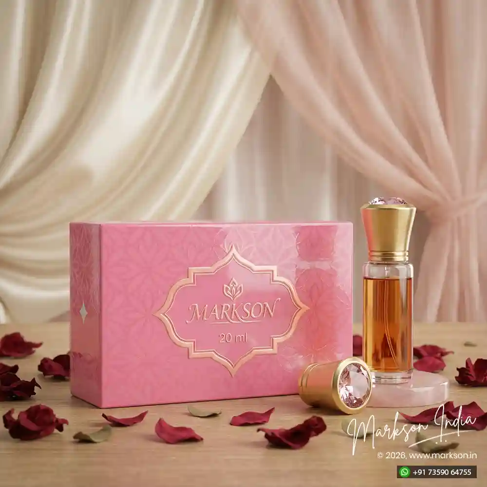 Best 20ML Cardboard Combo Attar Boxes Drip UV Embossed Printing Near Me Markson India