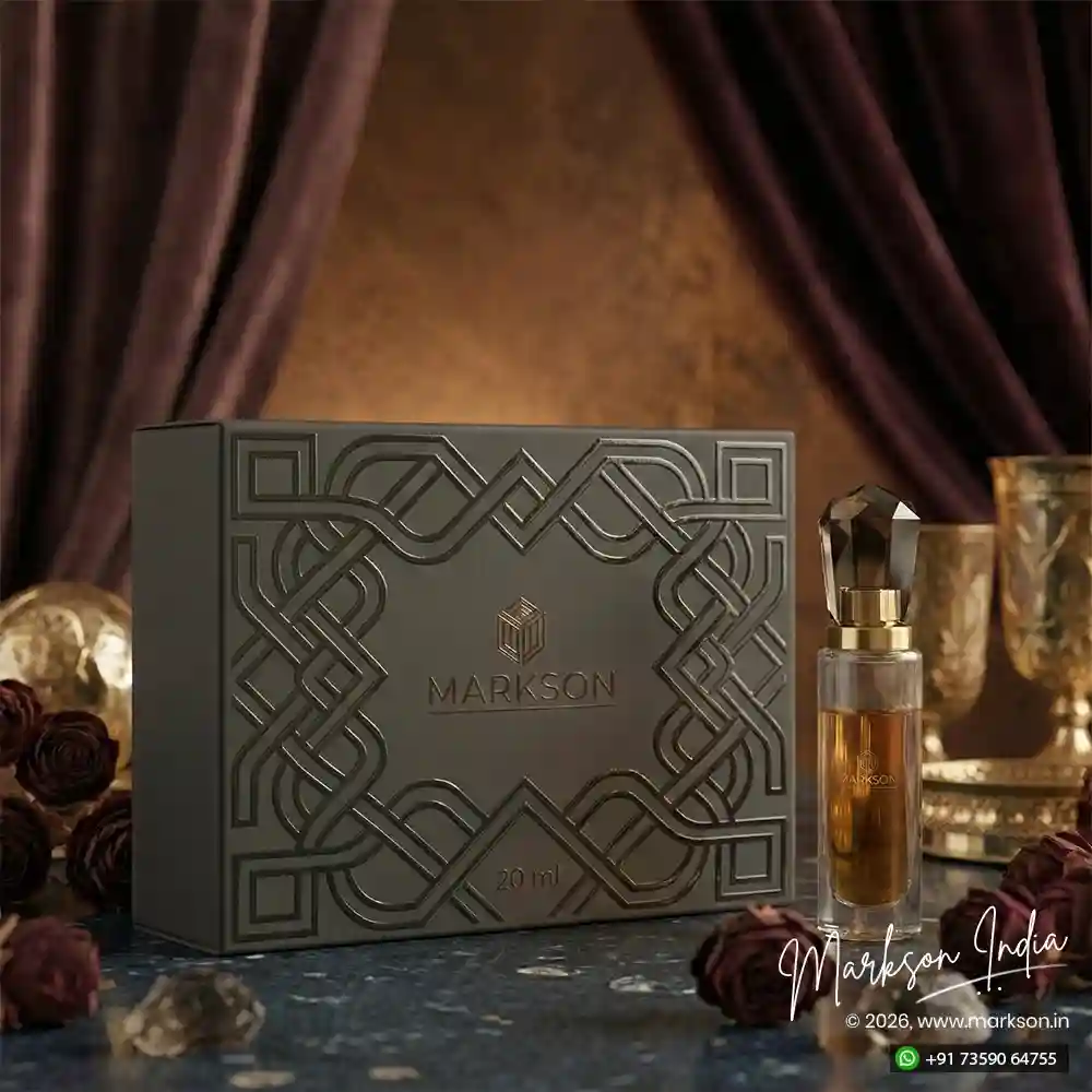 Best 20ML Cardboard Combo Attar Boxes Matte UV Embossed Printing Near Me Markson India