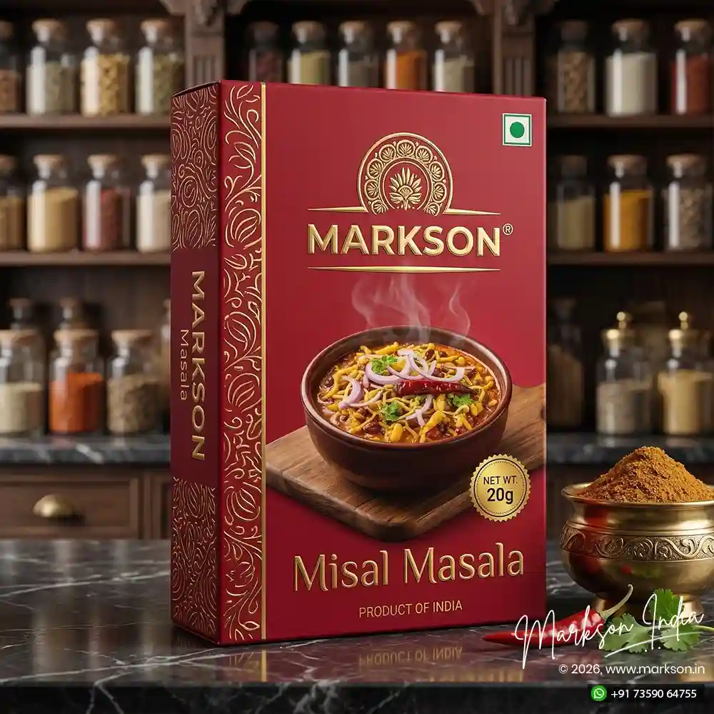 Best 20g Premium Spices Boxes Matte Foiling Embossed Printing Near Me Markson India