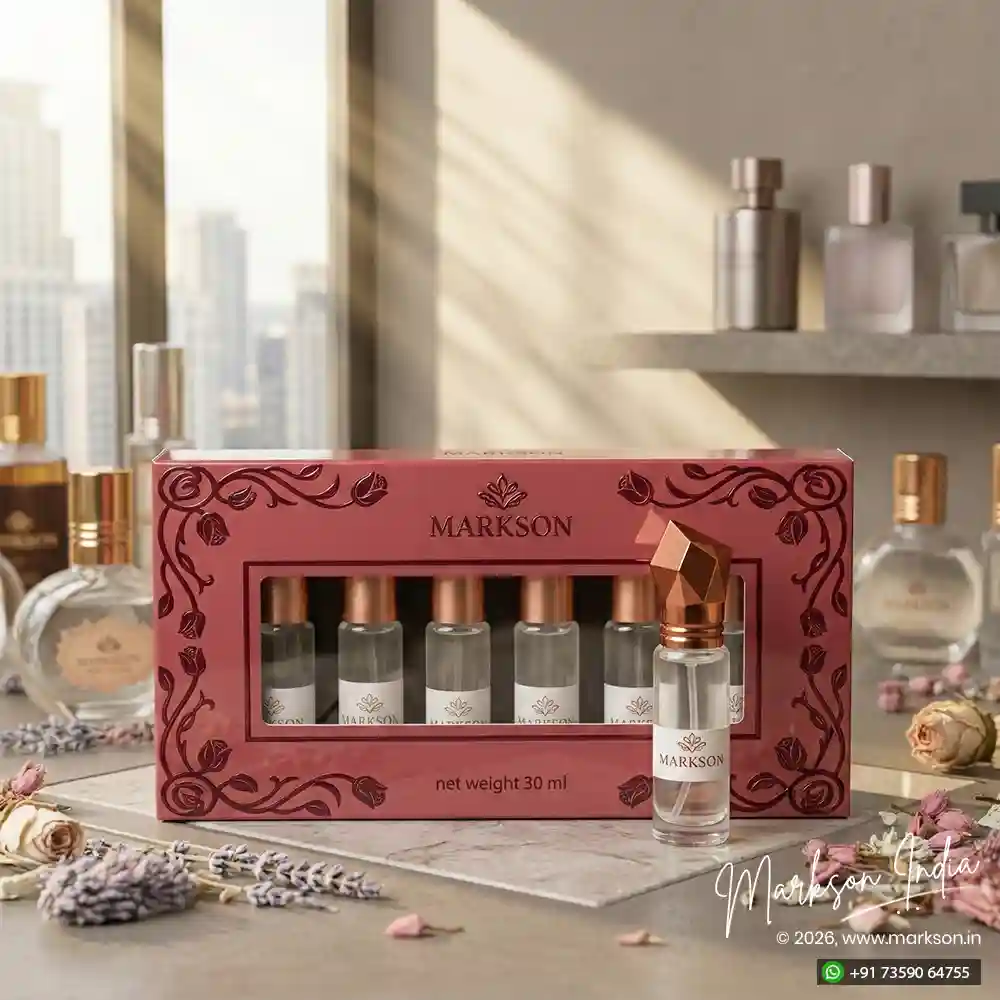 Best 30ML Window Cardboard Combo Attar Boxes Drip UV Embossed Printing Near Me Markson India