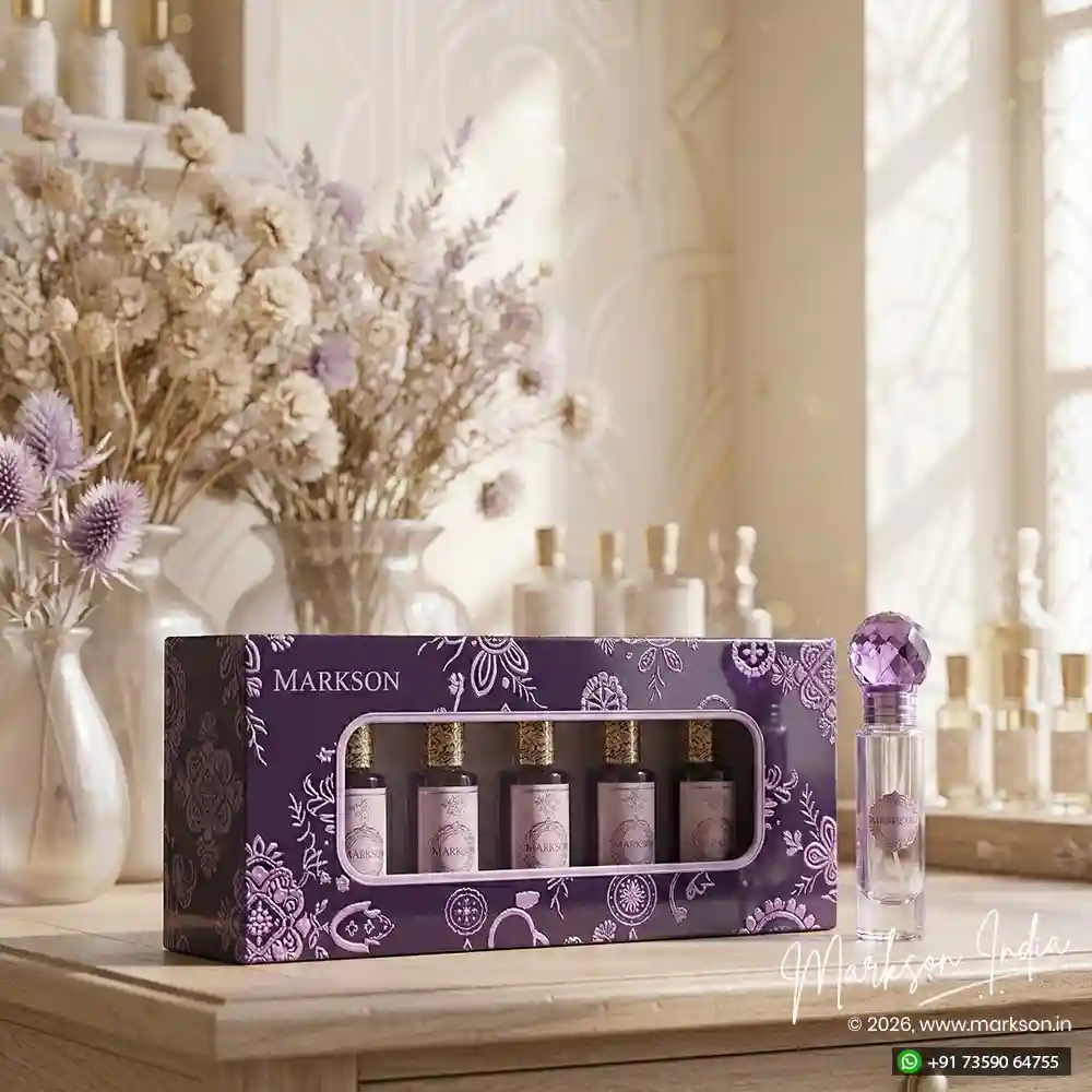 Best 30ML Window Cardboard Combo Attar Boxes Gloss Embossed Printing Near Me Markson India