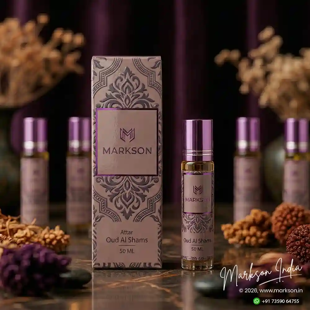 Best 50ML Premium Attar Boxes Gloss Embossed Printing Near Me Markson India