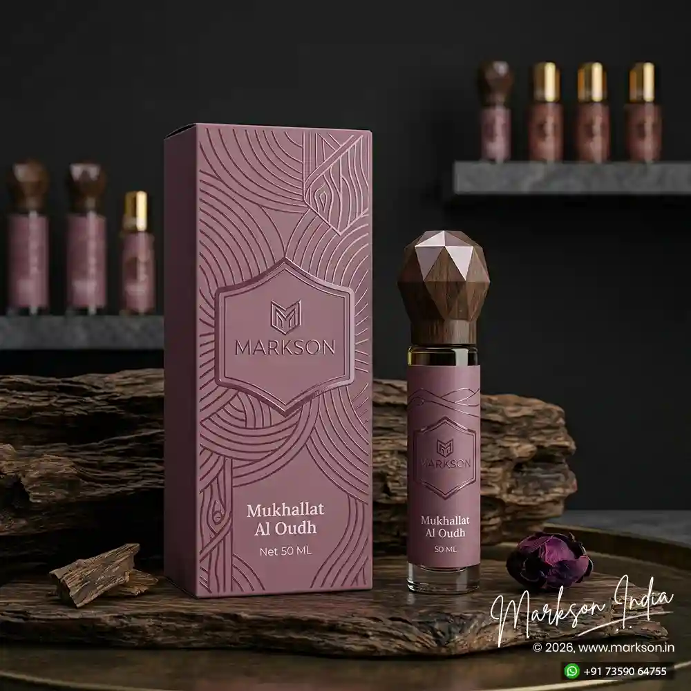 Best 50ML Premium Attar Boxes Matte UV Embossed Printing Near Me Markson India
