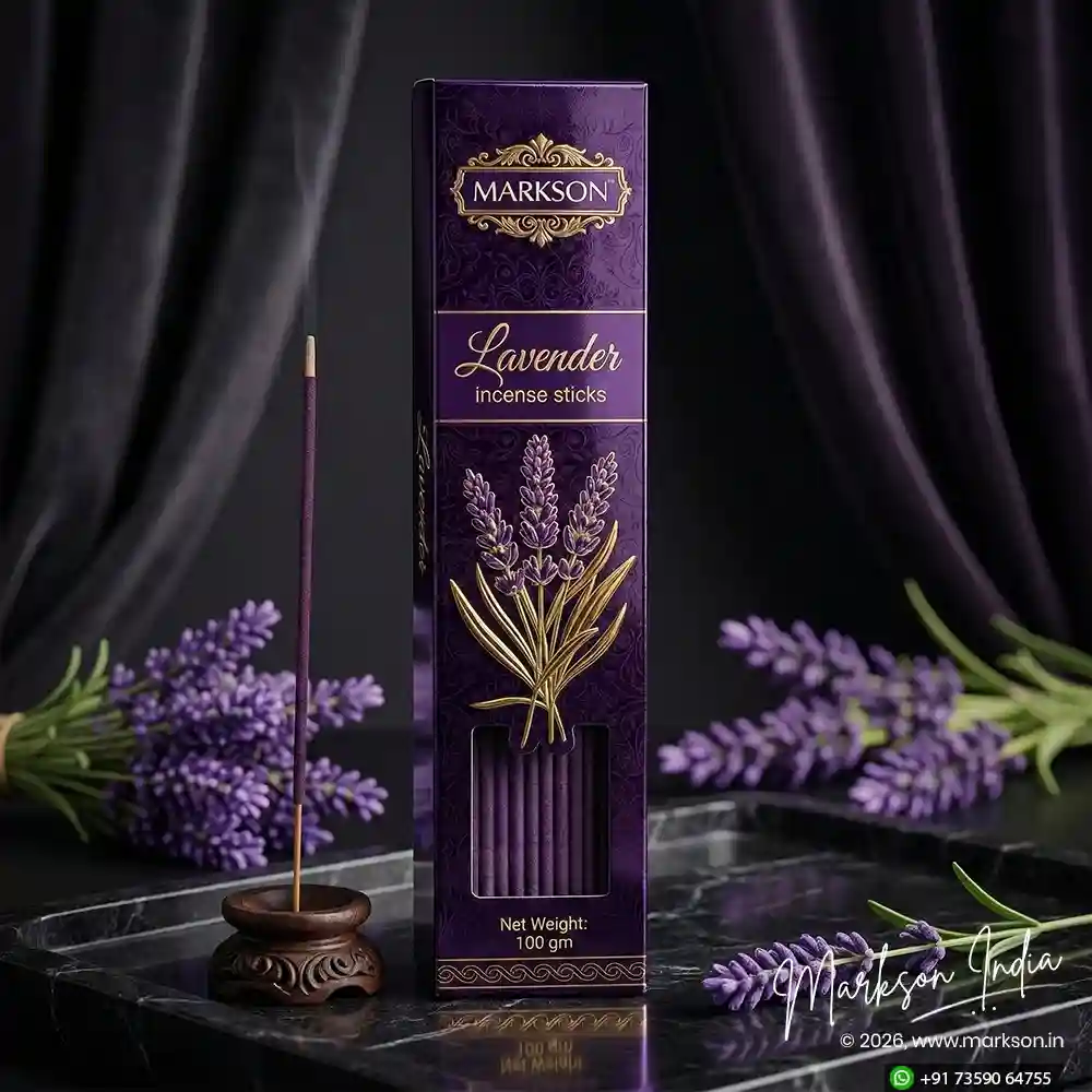 Buy 100g Standard Window Incense Stick Boxes Gloss Foiling Embossed Supplier Near Me Markson India