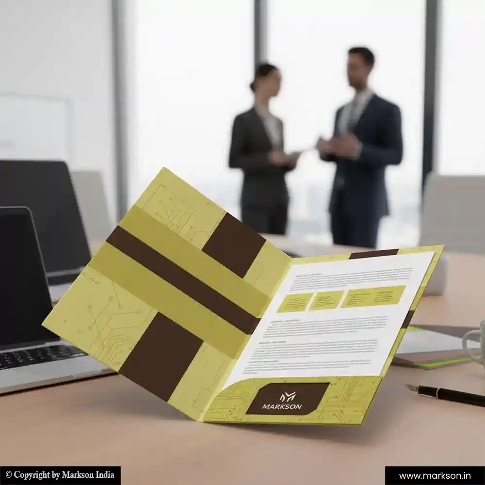 Free Corporate File Folders with Single Pocket Latest Designs Markson India