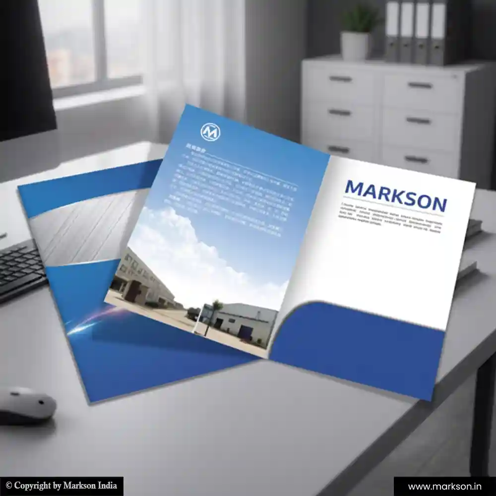 Free Custom File Folders with Single Pocket Latest Designs Markson India