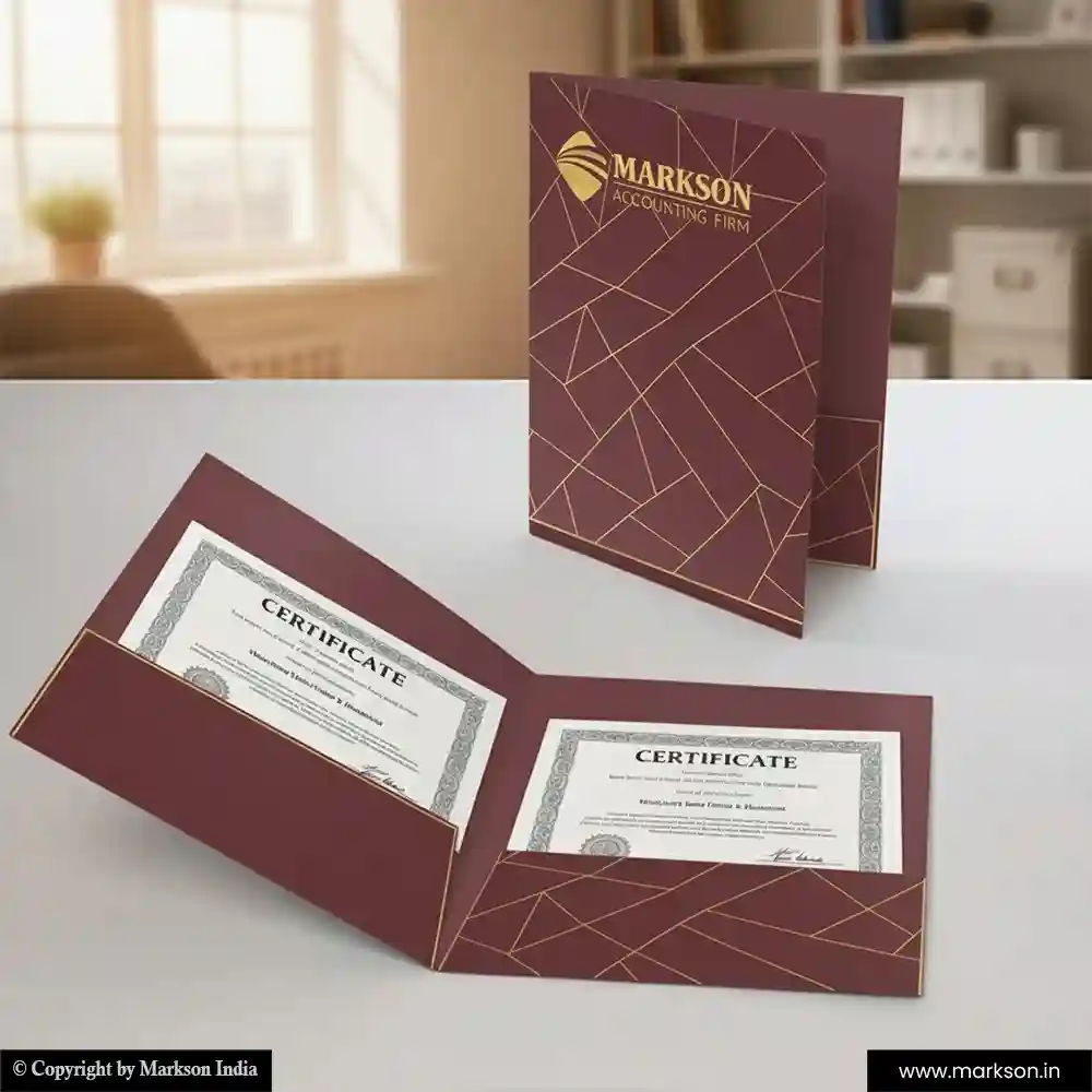 Free Premium File Folders with Double Pocket Latest Designs Markson India