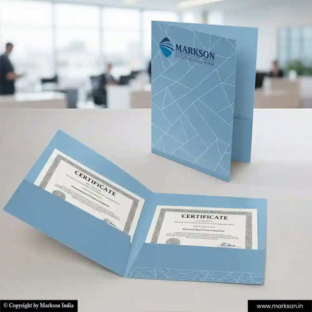 Free Presentation File Folder with Double Pocket Latest Designs Markson India