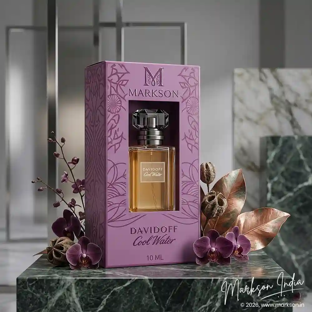 New 10ML Premium Window Perfume Boxes Matte UV Embossed Manufacturers Near Me Markson India