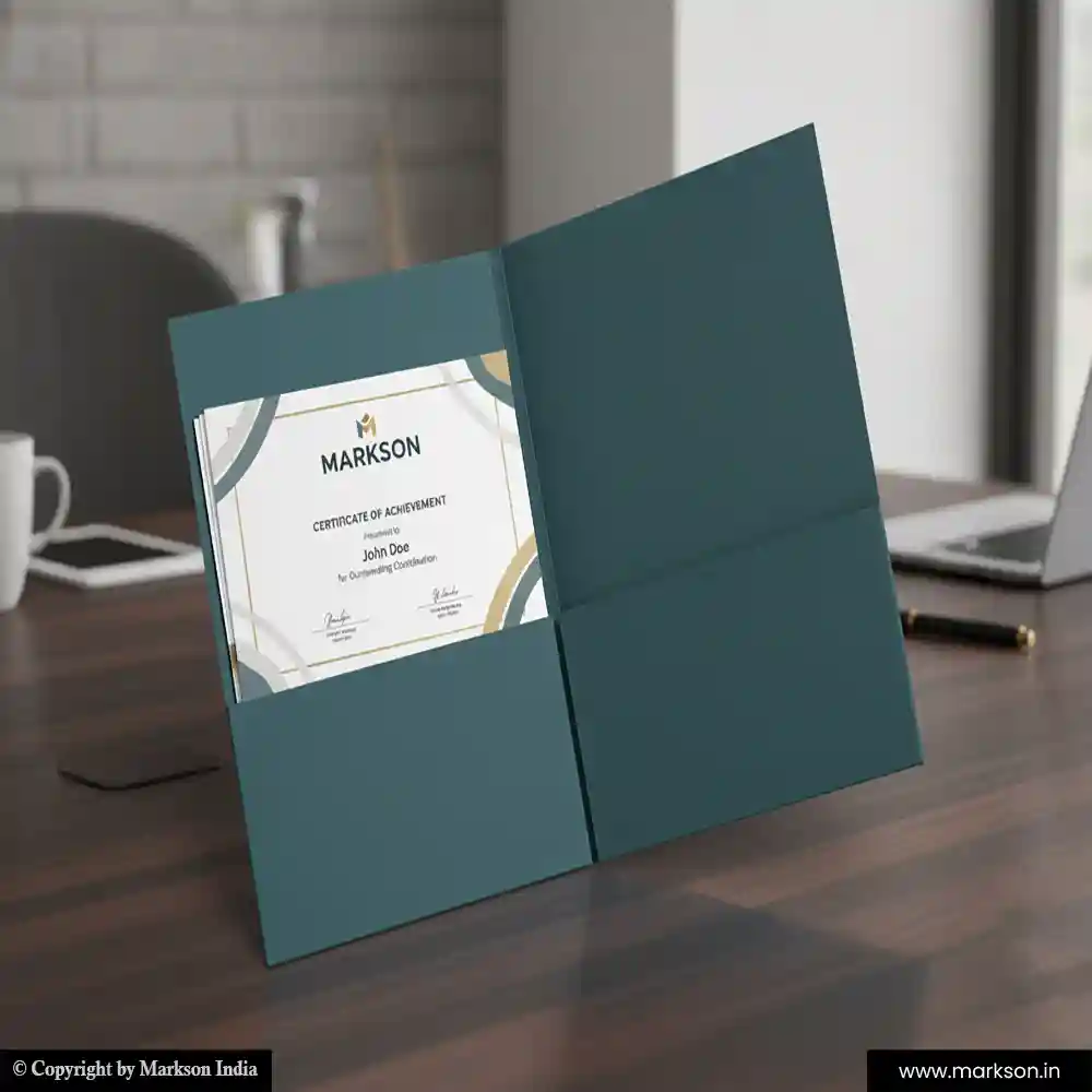 New Certificate File Folders with Double Pocket Templeat Free Designs Markson India